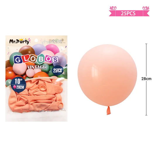 Globos vintage retro de látex colores 28cm 25pcs